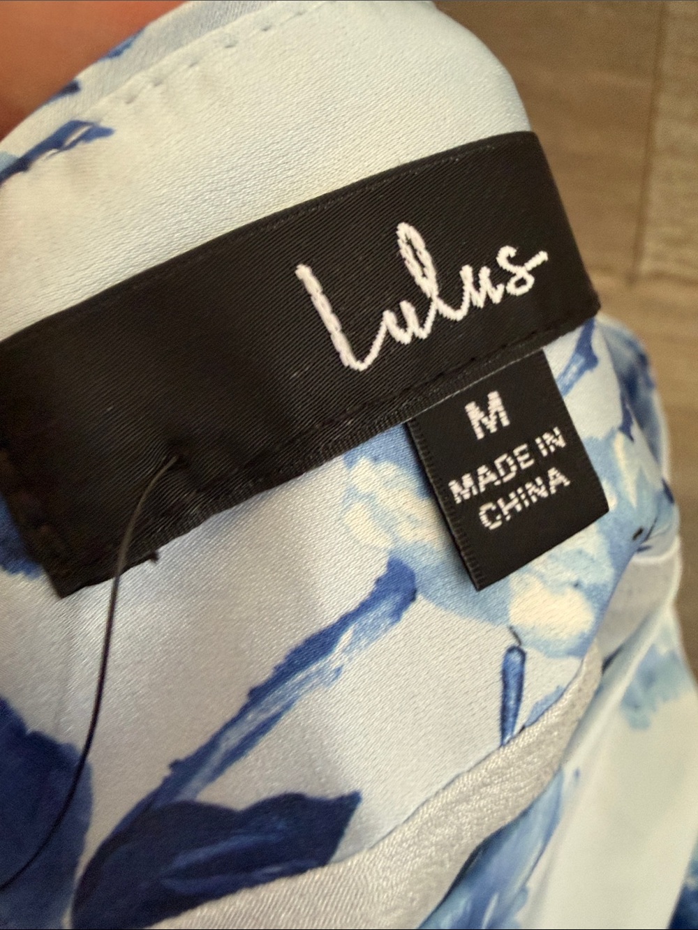 NWT Lulus Charming Excellence Light Blue Floral Satin Midi Skirt - Picture 4 of 4